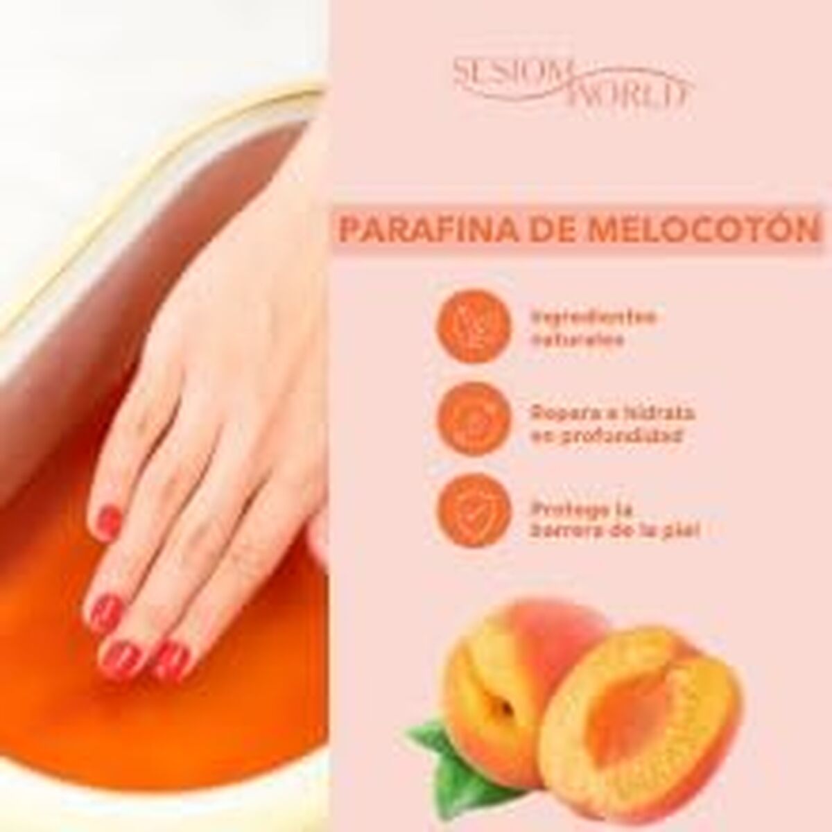 Fugtgivende fodcreme SesioMWorld PARAFINA DE MELOCOTÓN 1 L hudplejeemballage