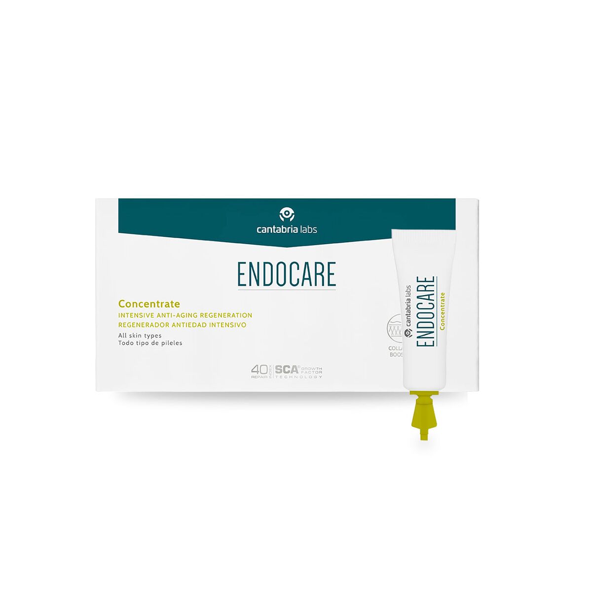 Ansigtspleje Endocare 7 x 1 ml ampuller Anti-aging produktemballage