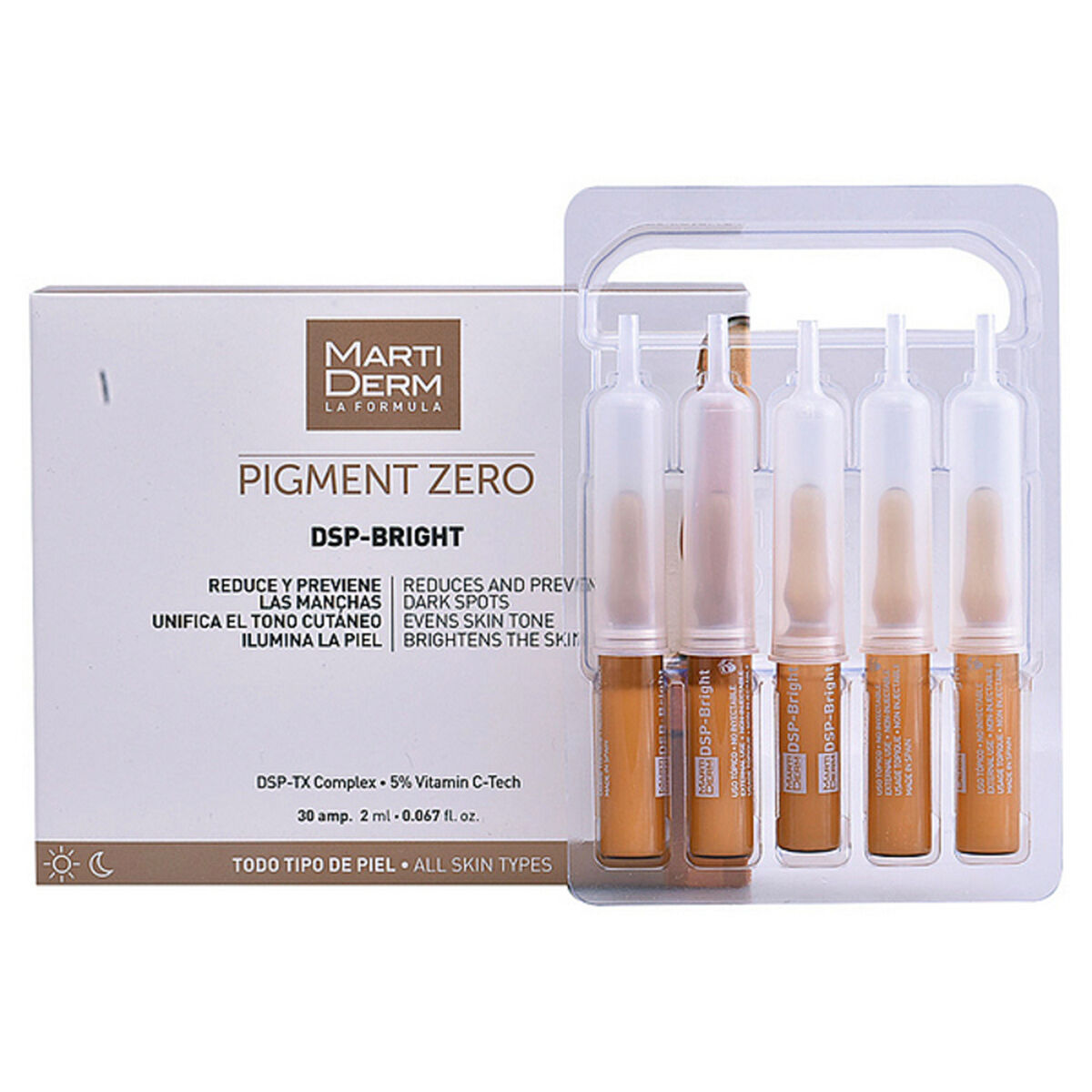 Intensiv Anti-Brown Spot Concentrate Pigment Zero Martiderm 1472- (2 ml) 2 ml til Dame produktemballage