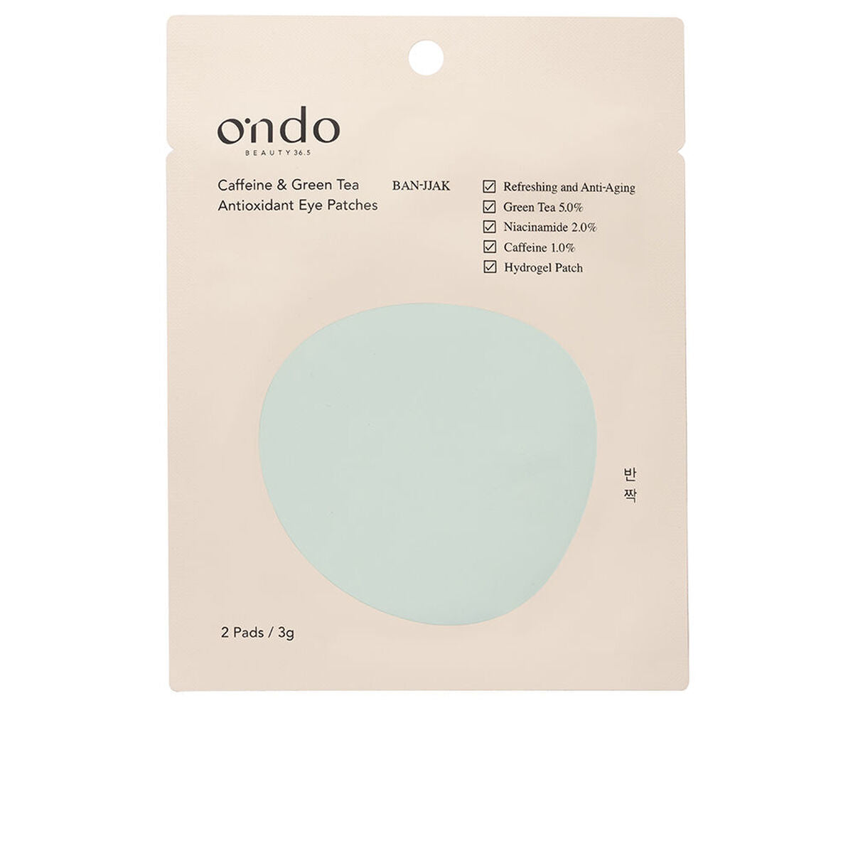 Eye Contour Ondo Beauty 36.5 KAFFEIN & GRØN TE til kvinder produktemballage