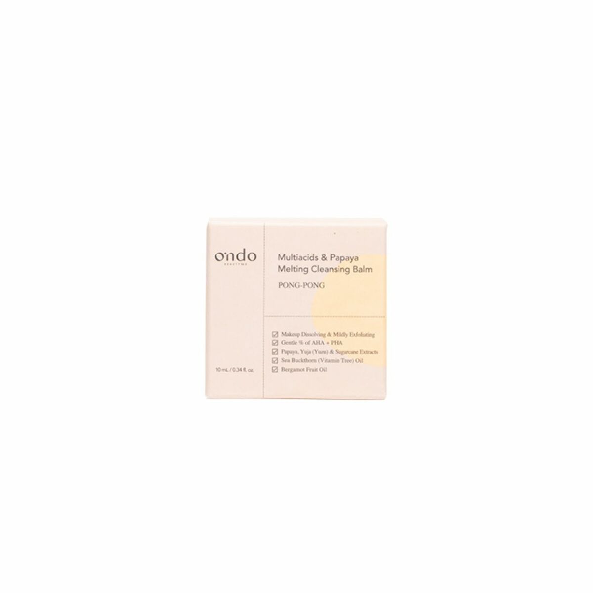 Moisturizing Balm Ondo Beauty 36,5 MULTIACIDS & PAPAYA 10 ml hudplejeemballage