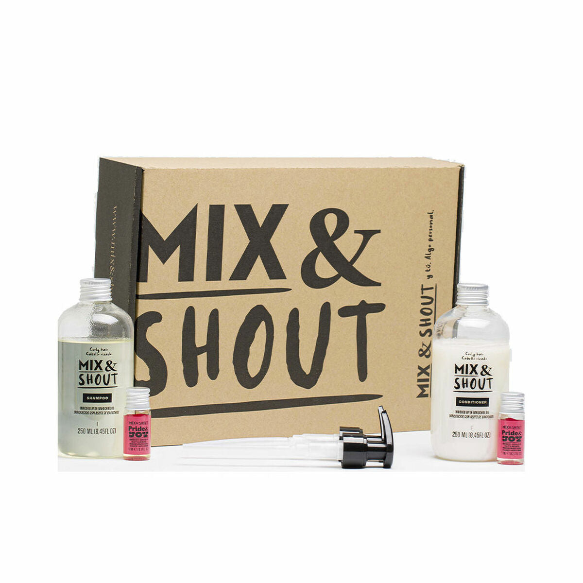 Shampoo Mix & Shout Rutina Rizado Equilibrante Lote Krøllet hår 4 stykker shampooflaske