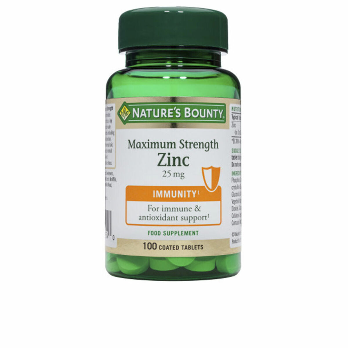 Anti-Brown Spot Care Nature's Bounty Zink (100 enheder) produktemballage