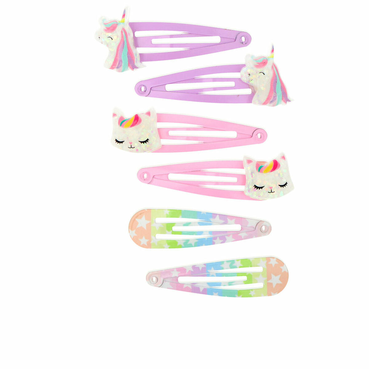 Hårklemmer Inca Multicolour Unicorn 6 Units produktemballage