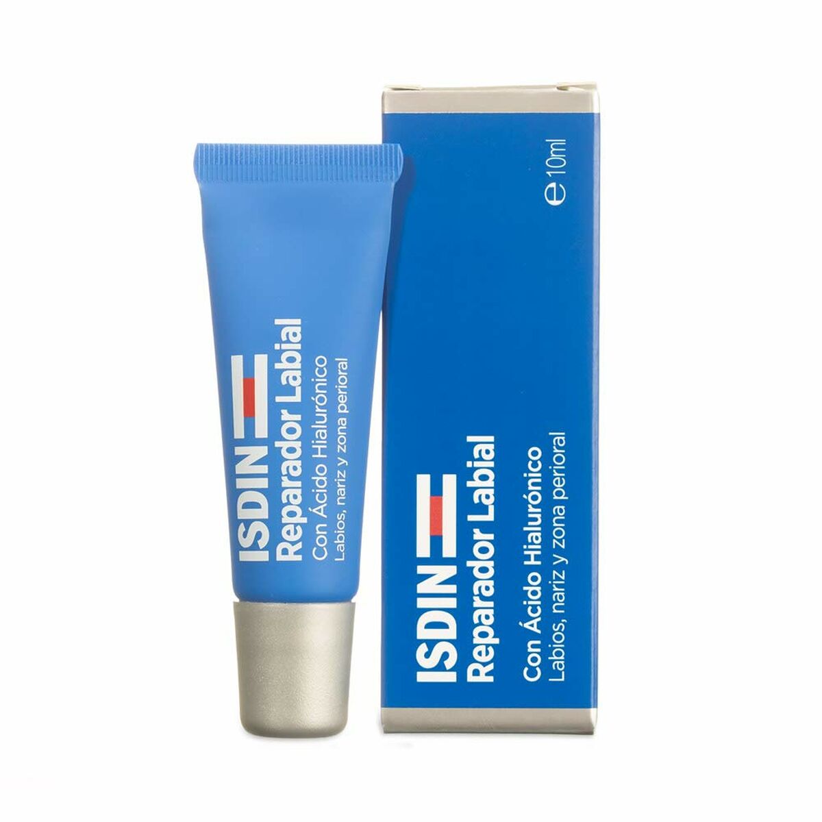 Læbepomade Isdin Labial 10 ml Hyaluronsyre hudplejeemballage