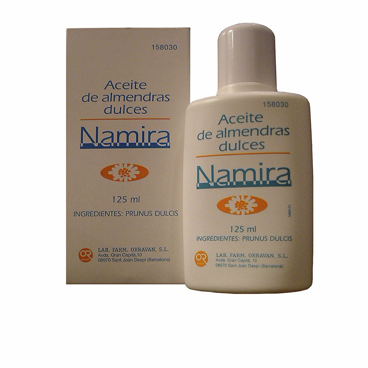 Body Cream Namira Aceite De Almendras 125 ml Mandelolie hudplejeemballage