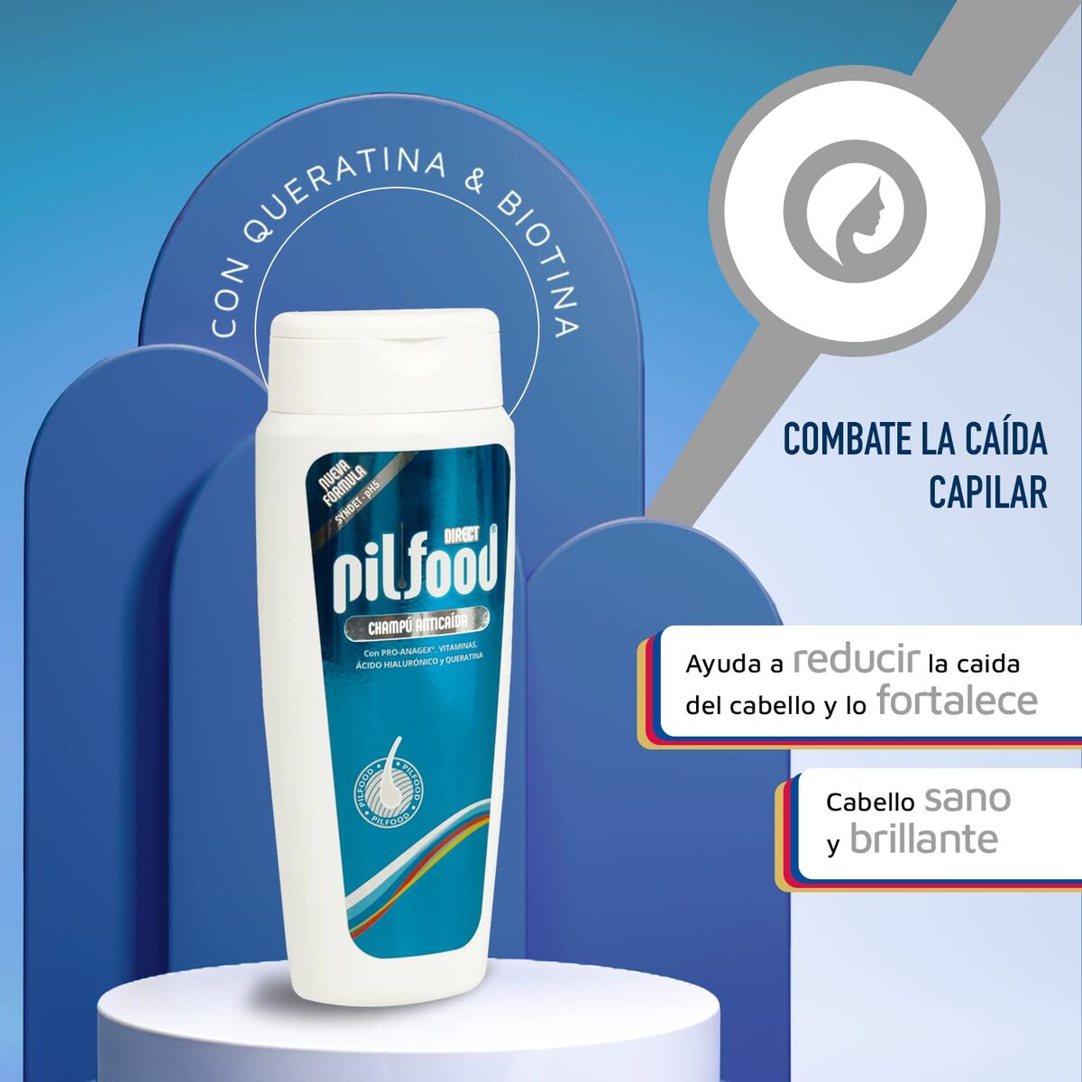 Anti-Hårtab Shampoo Pilfood DIRECT 200 ml shampooflaske