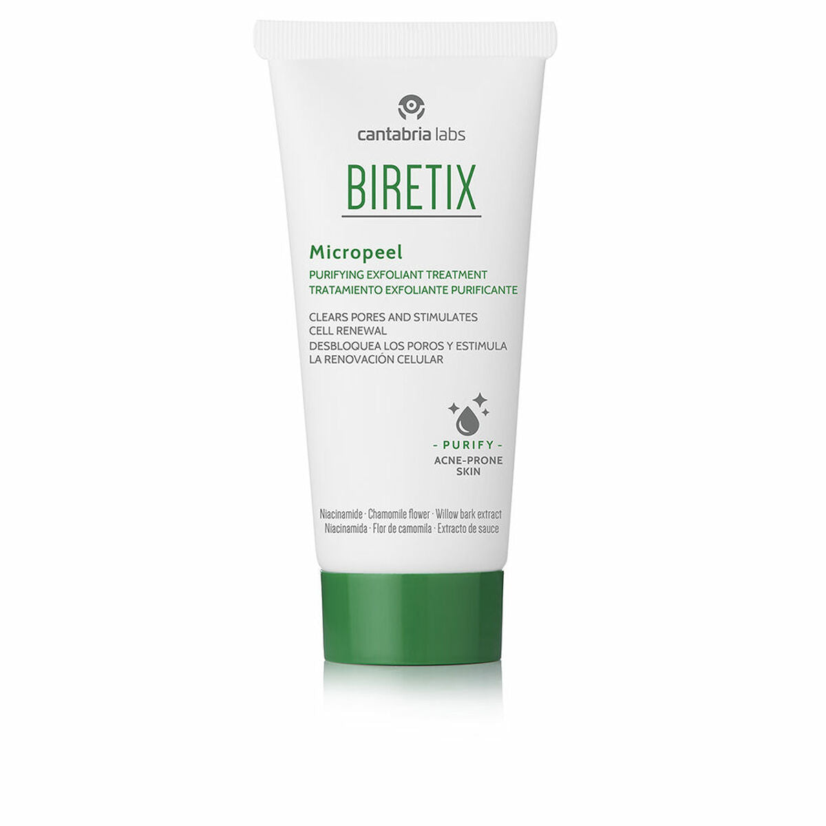 Facial Exfoliator BIRETIX Micropeel 50 ml til kvinder produkt emballage