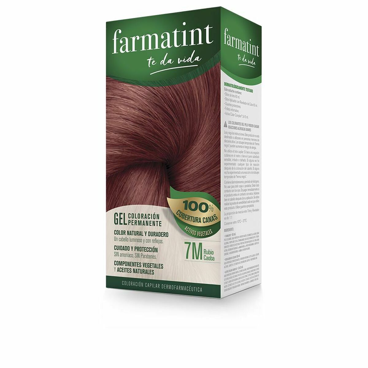 Permanent Dye Farmatint 7m-Rubio Caoba Nº 7m-Rubio Caoba Gel (5 enheder) hudplejeemballage