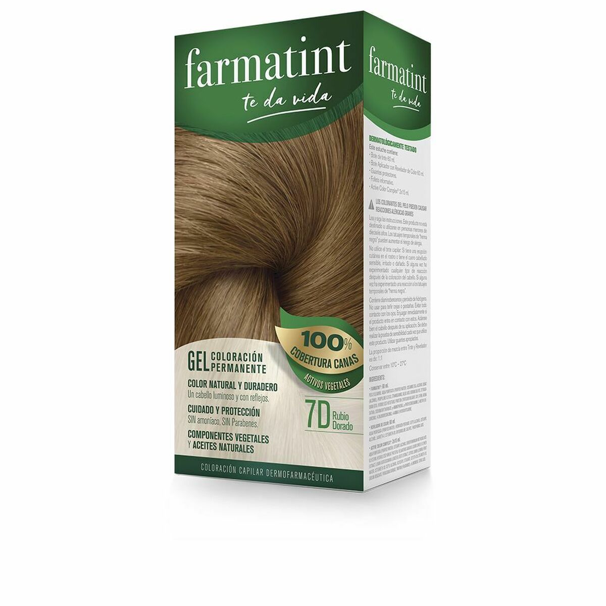 Permanent Dye Farmatint Gel 7d-Rubio Dorado Nº 7d-Rubio Dorado Gel (5 enheder) hudplejeemballage