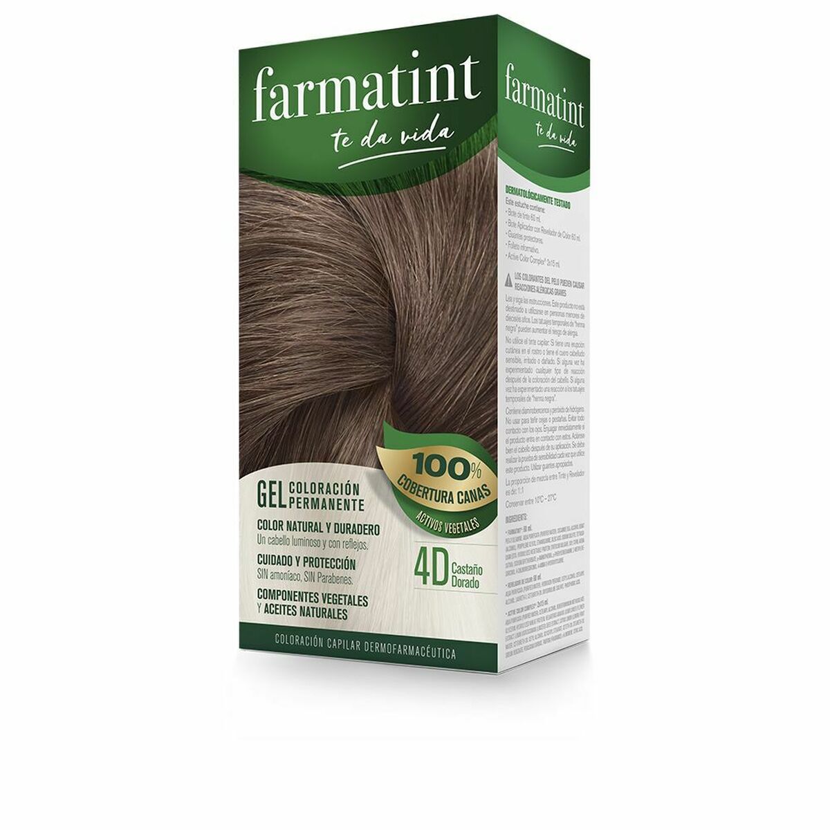 Permanent Dye Farmatint 4d-Castaño Dorado Nº 4d-Castano Dorado Gel (5 enheder) hudplejeemballage