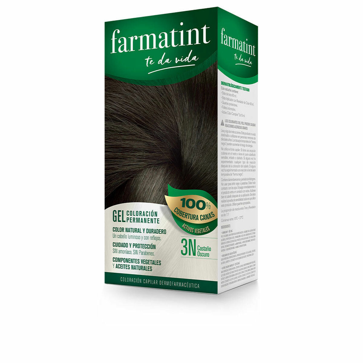 Permanent Dye Farmatint 3N - Mørkebrun 3N Nº 3n-Castano Oscuro (5 enheder) produktemballage
