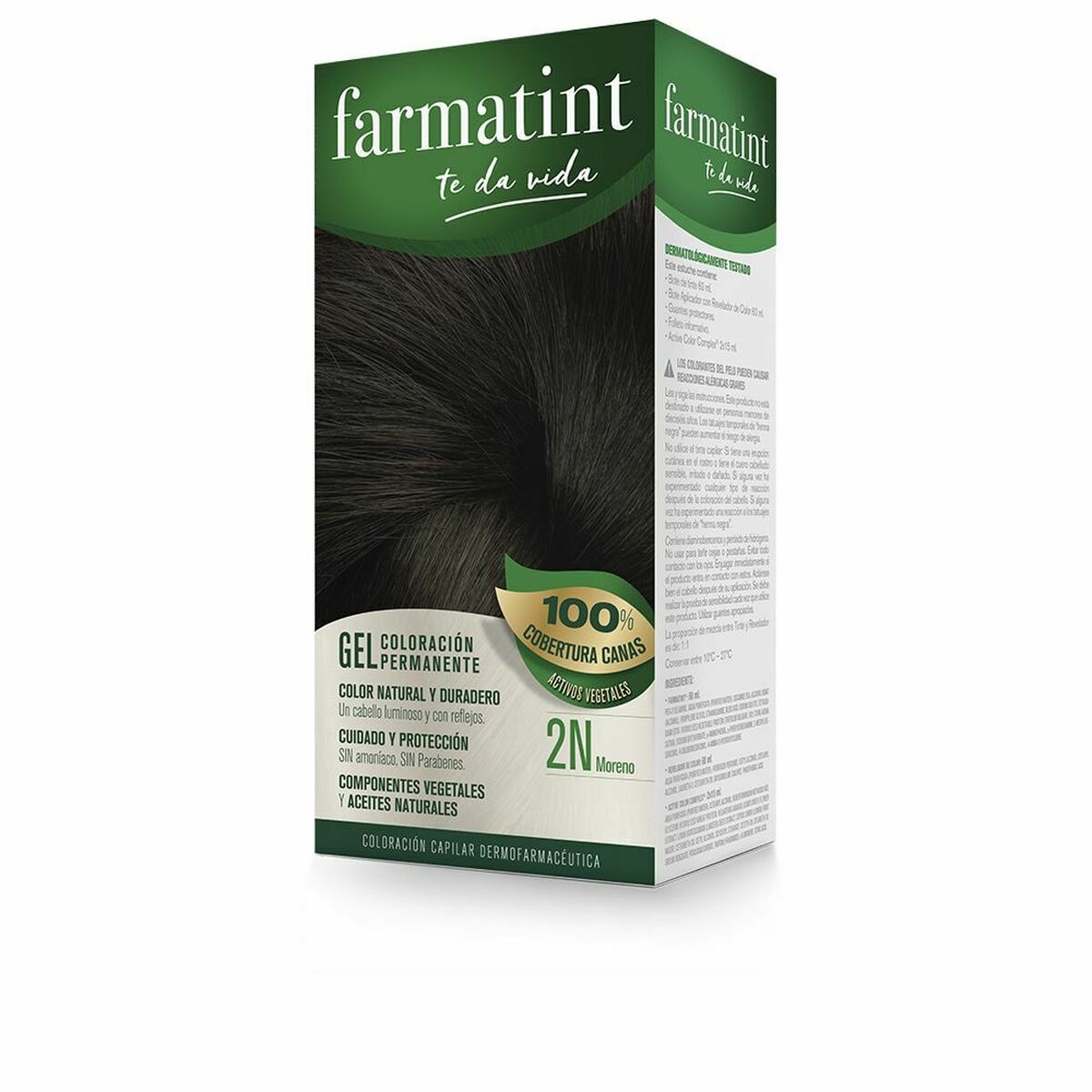Permanent Dye Farmatint Brunette 2n-Moreno Nº 2n-Moreno Gel (5 enheder) hudplejeemballage