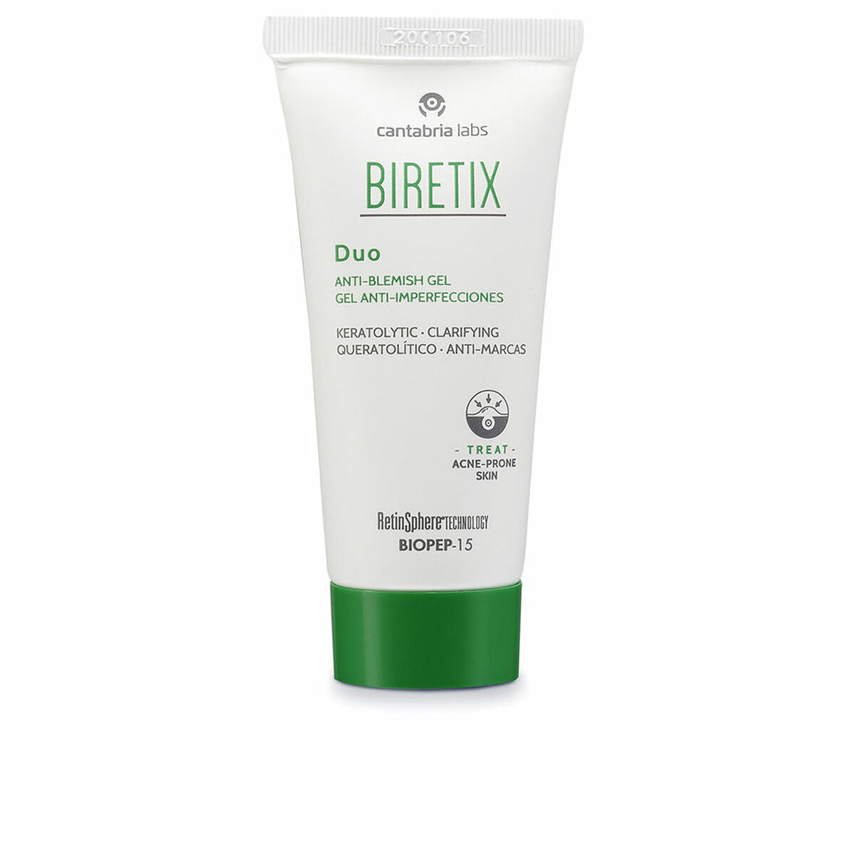 Anti-imperfection Care BIRETIX Duo 30 ml Gel hudplejeemballage