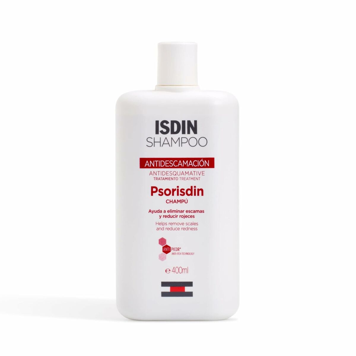 Anti-skæl shampoo Isdin Psorisdin 400 ml shampooflaske