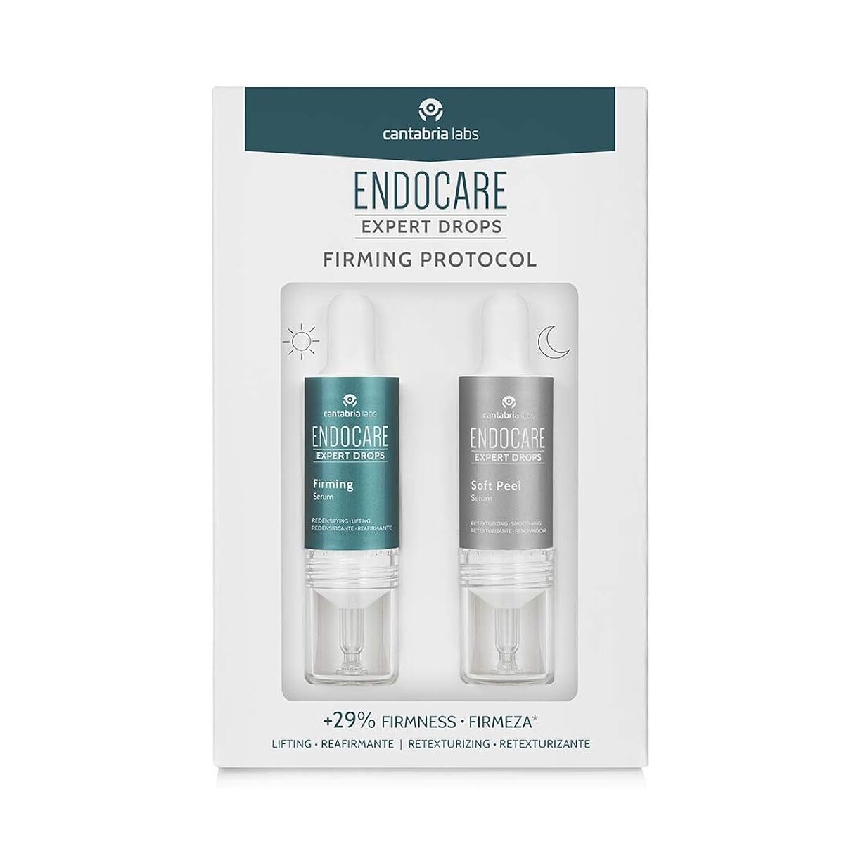 Kosmetiksæt til kvinder Endocare Expert Drops Firming Protocol 2 stykker til kvinder produktemballage