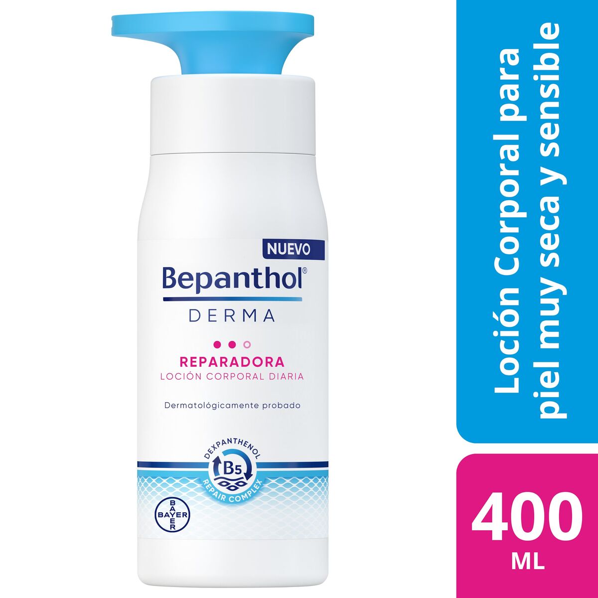 Body Lotion Bepanthol BEPANTHOL DERMA 400 ml til kvinder hudpleje emballage