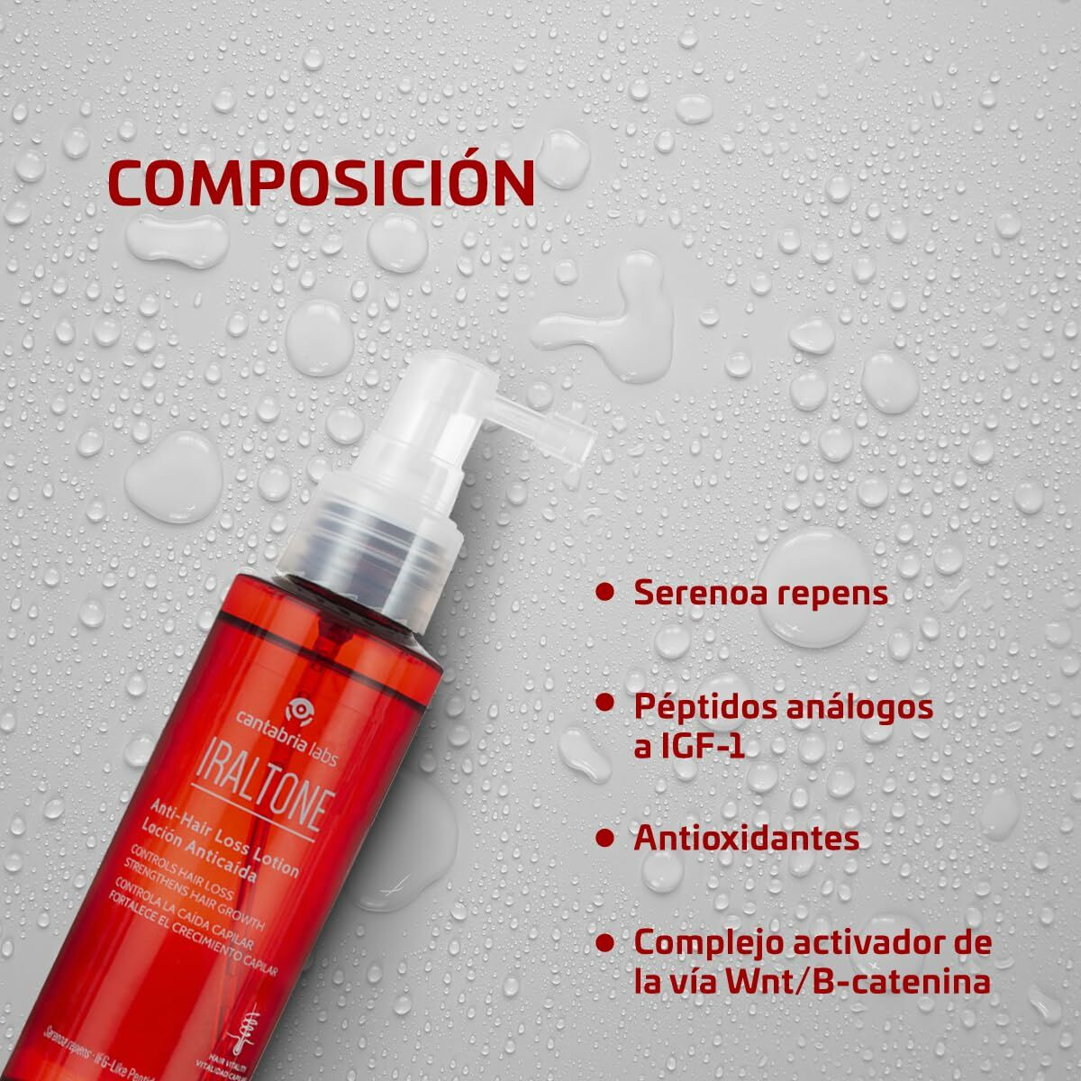 Anti-hårtab Lotion Iraltone CHAMPÚS Y LOCIONES 100 ml hudplejeemballage