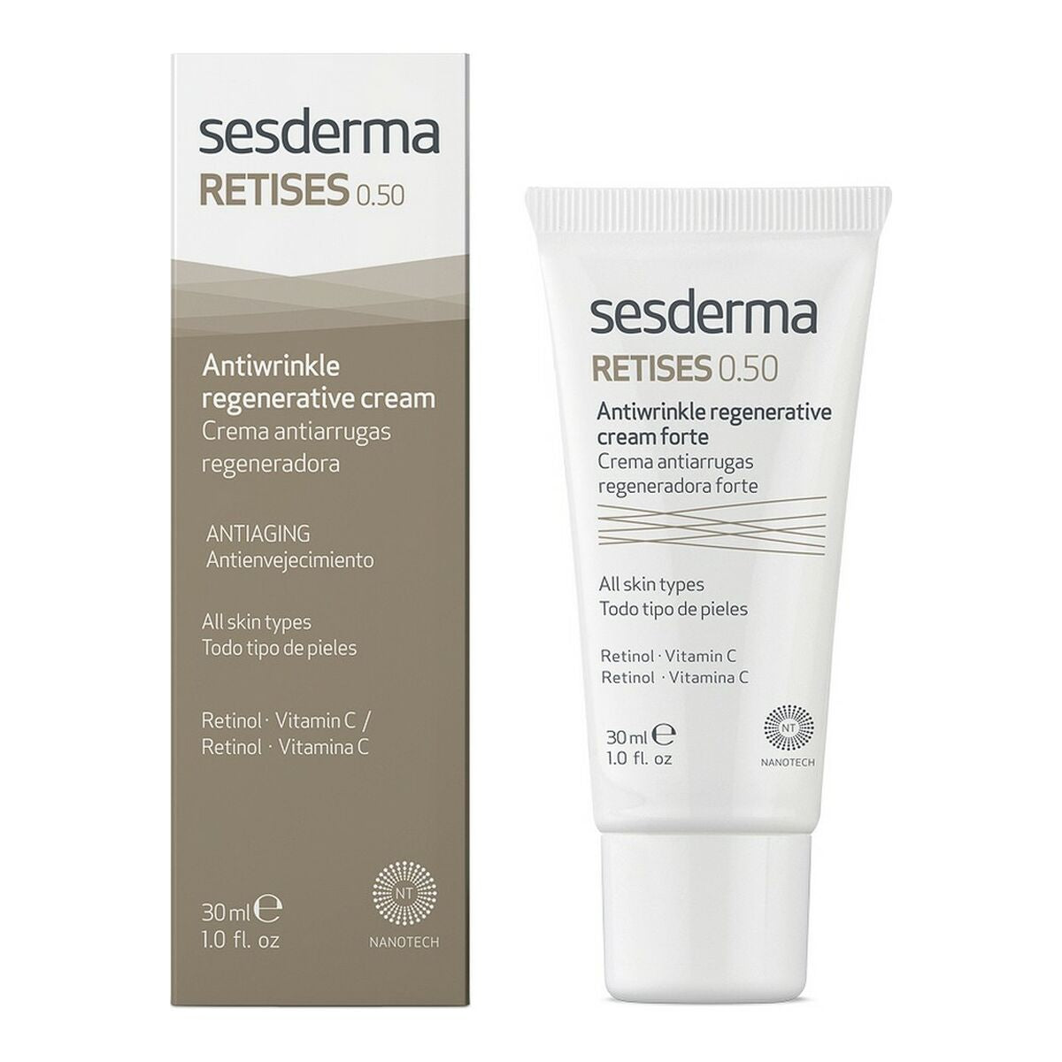 Regenererende anti-rynke creme Sesderma Retises 30 ml til kvinder hudpleje emballage