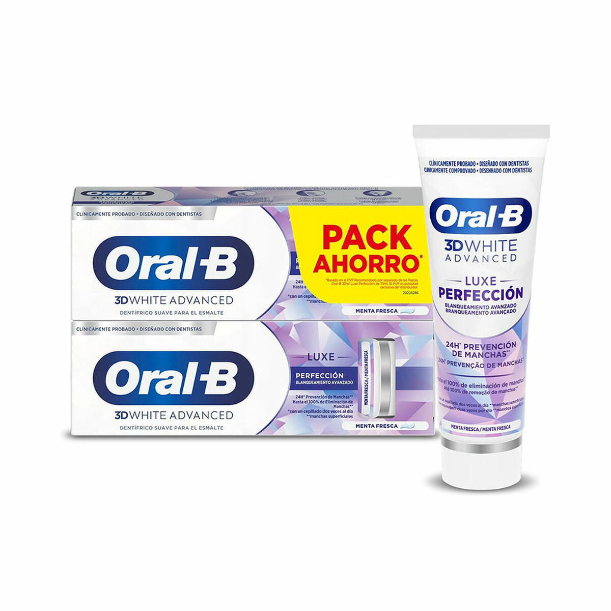 Toilettaske Oral-B 3D WHITE produktemballage