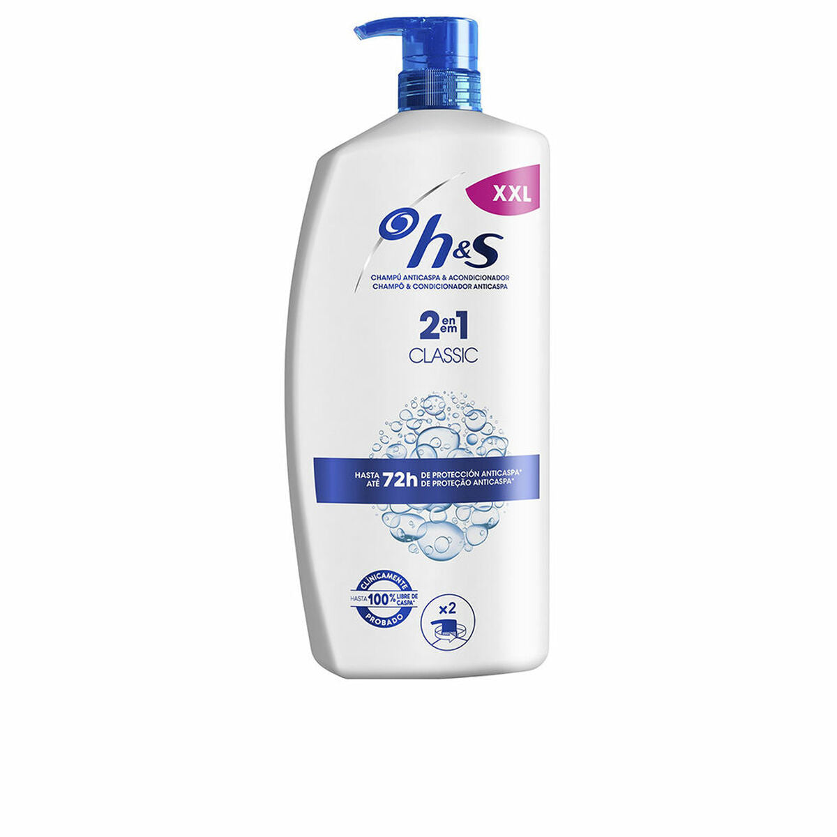Anti-skælshampoo hoved og skuldre H&S CLÁSICO 1 L shampooflaske