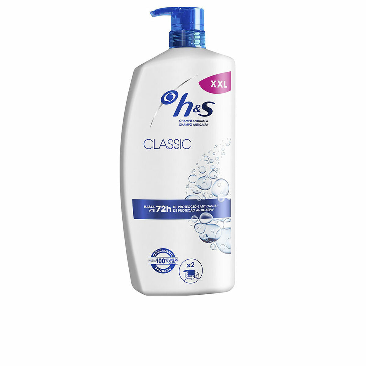 Anti-skælshampoo hoved & skuldre H&S CLÁSICO 1 L til kvinder shampooflaske