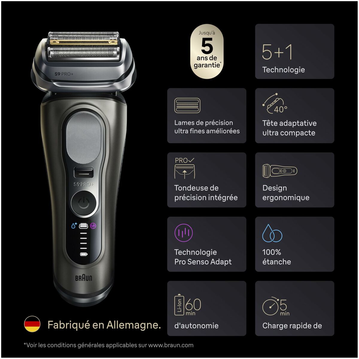 Hårklippere Braun 9615S produktemballage