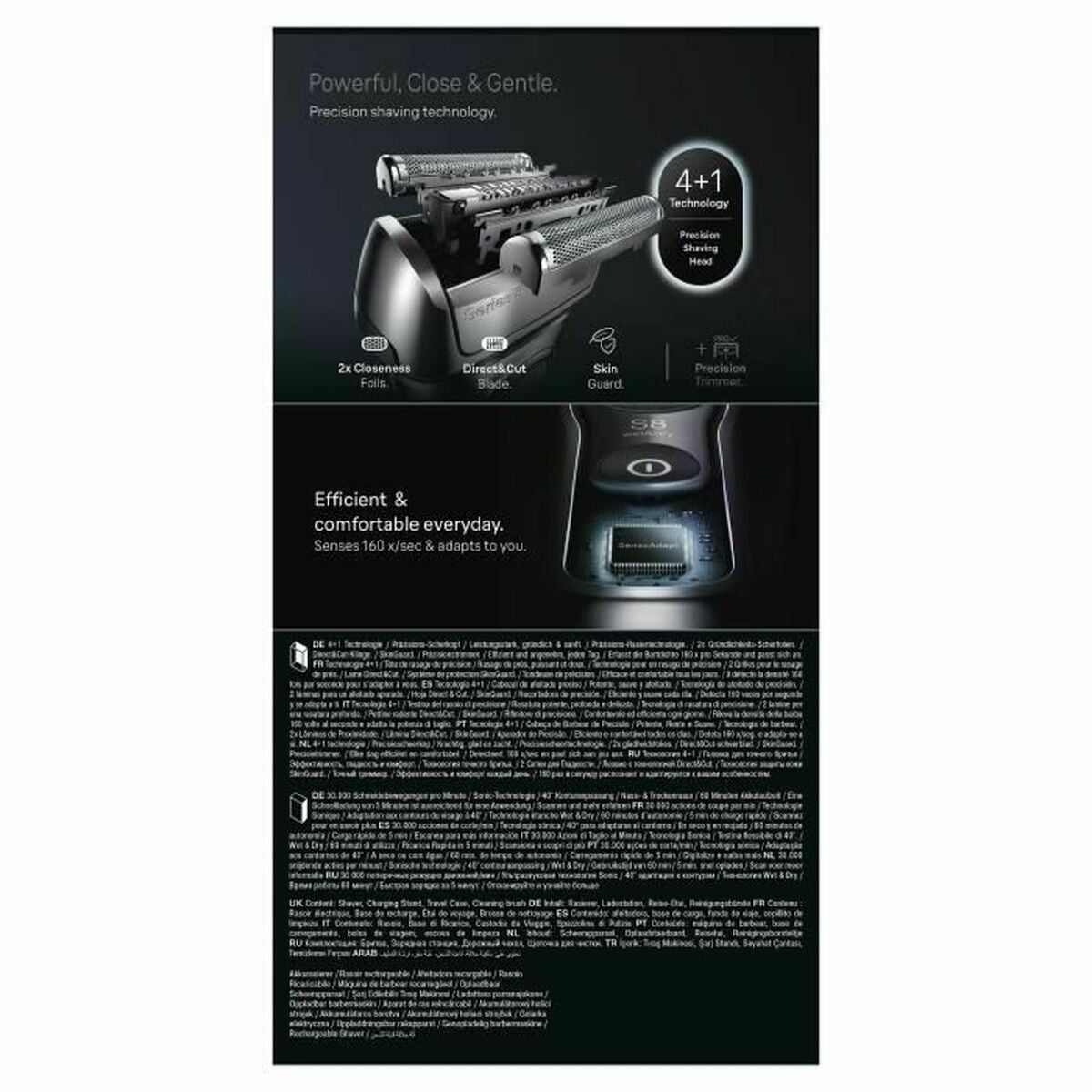 Elektrisk barbermaskine Braun Series 8 8617S produktemballage