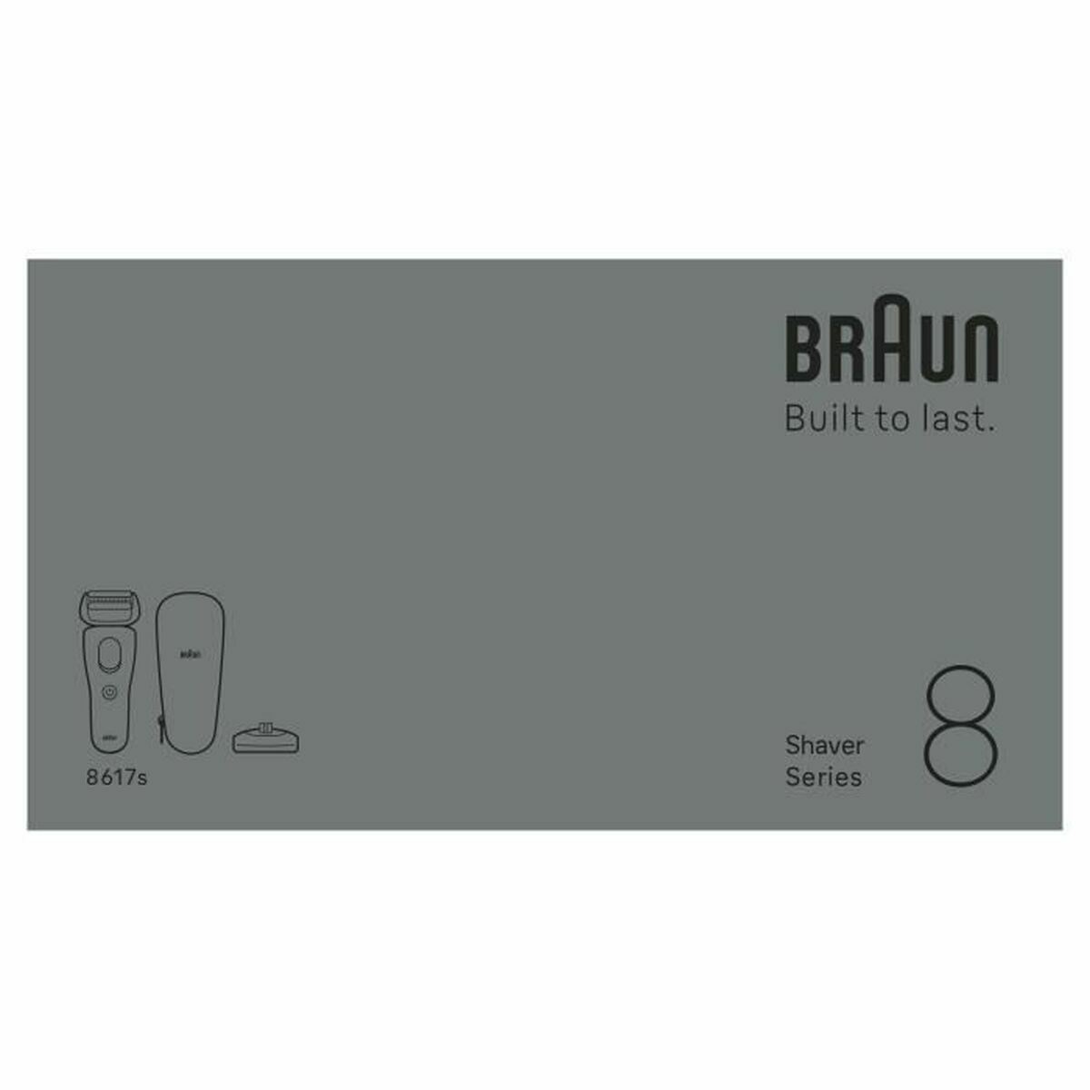 Elektrisk barbermaskine Braun Series 8 8617S produktemballage
