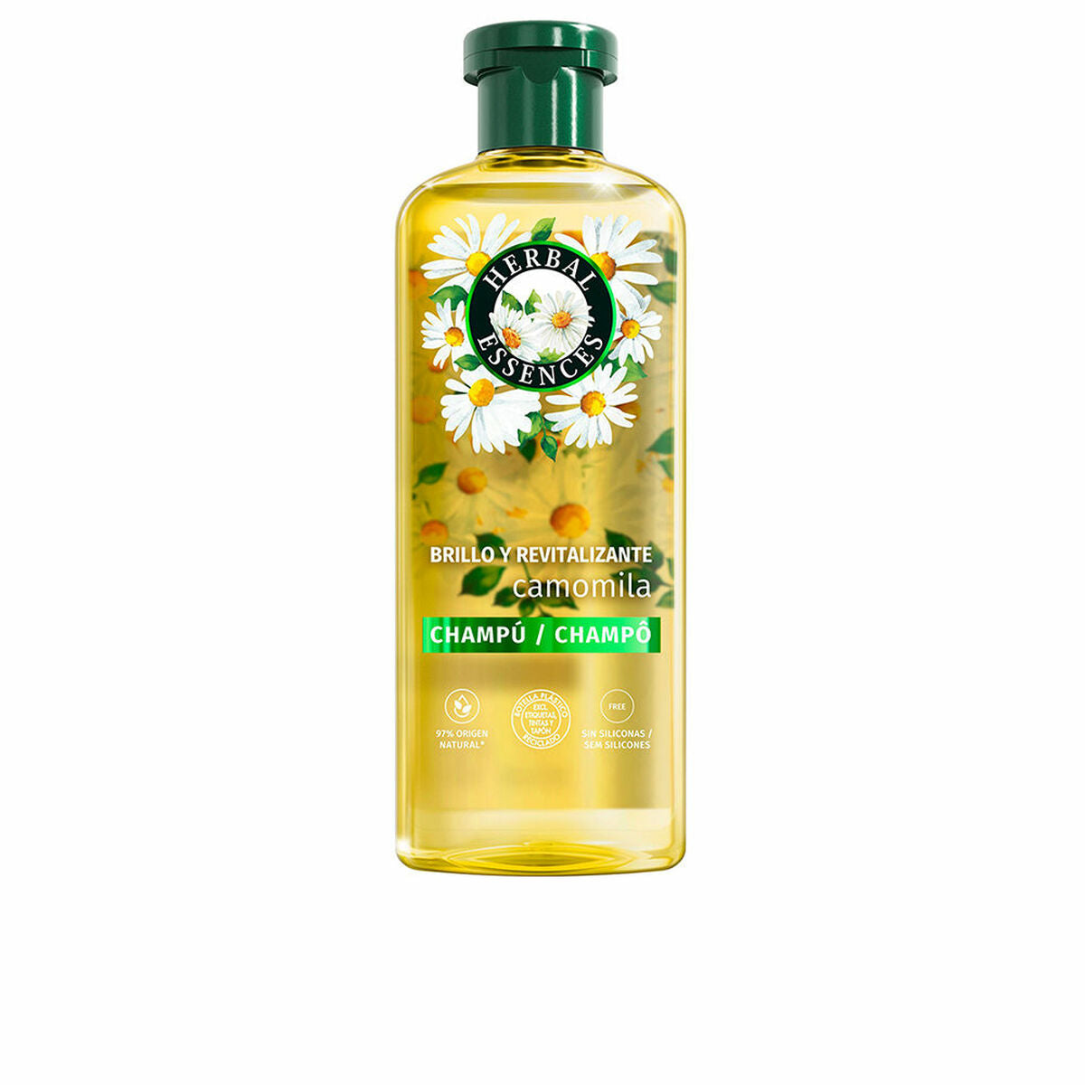 Revitaliserende Shampoo Urteessenser CAMOMILA BRILLO 350 ml shampooflaske