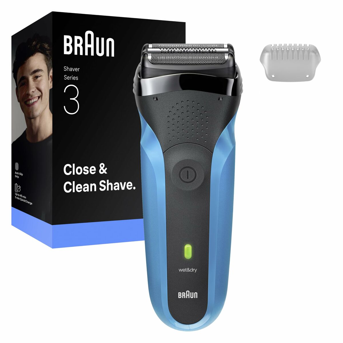 Elektrisk barbermaskine Braun Series 3 produktemballage