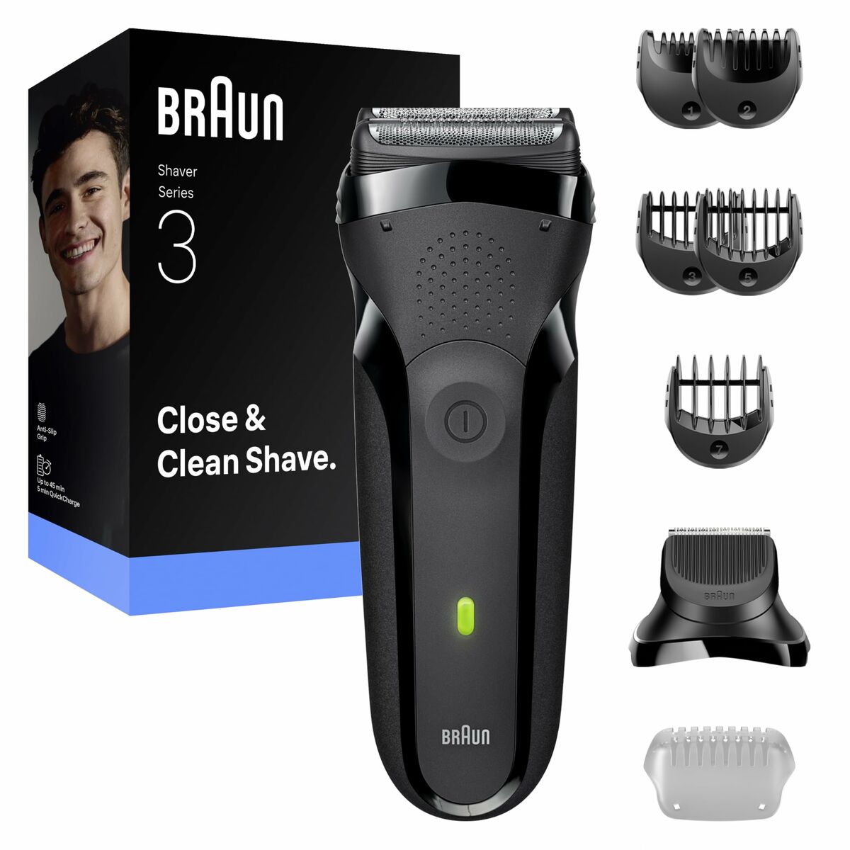 Elektrisk barbermaskine Braun Series 3 produktemballage