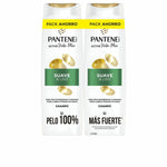 Fugtgivende shampoo Pantene SUAVE Y LISO 325 ml (2 enheder) til kvinder shampooflaske