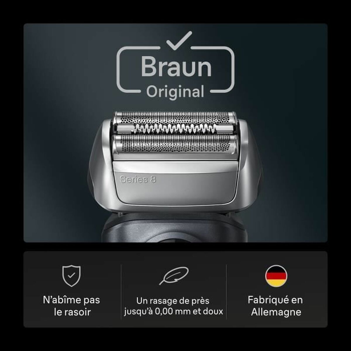 Udskiftningshoved Braun Series 8 produktemballage