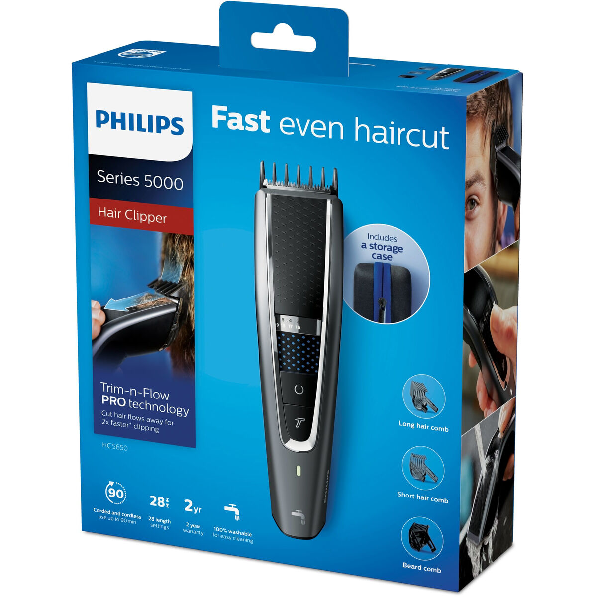 Hårklipper/barbermaskine Philips HC5650/15 produktemballage