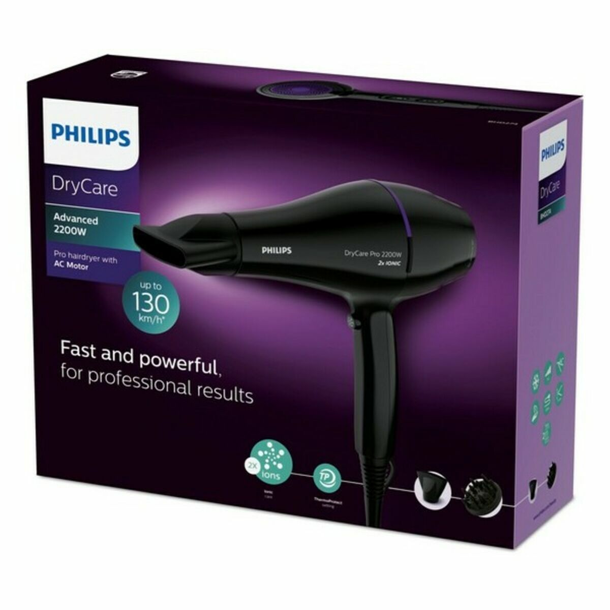 Hårtørrer Philips BHD274/00 2200W Sort 2200 W produktemballage