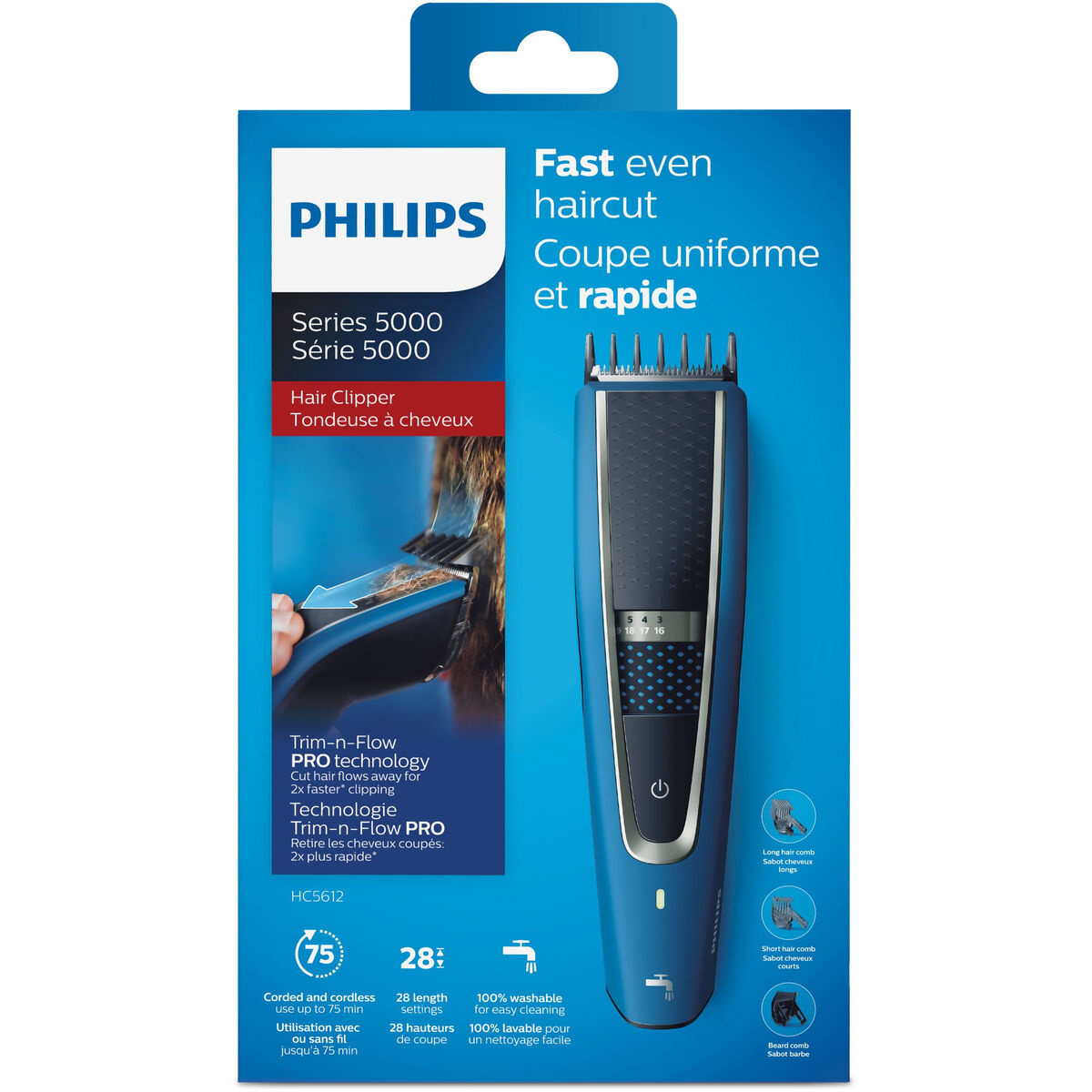 Trådløse hårklippere Philips HC5612/15 produktemballage