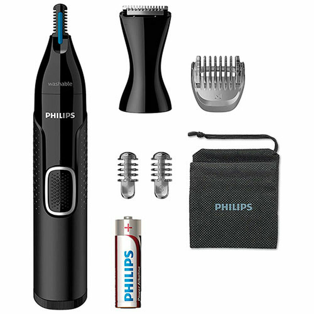 Hårtrimmer til næse og ører Philips serie 5000 produktemballage