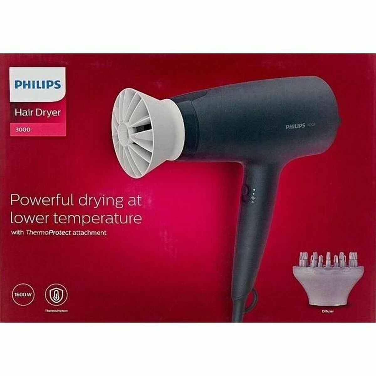 Hårtørrer Philips 2100 W Multicolour Violet produktemballage