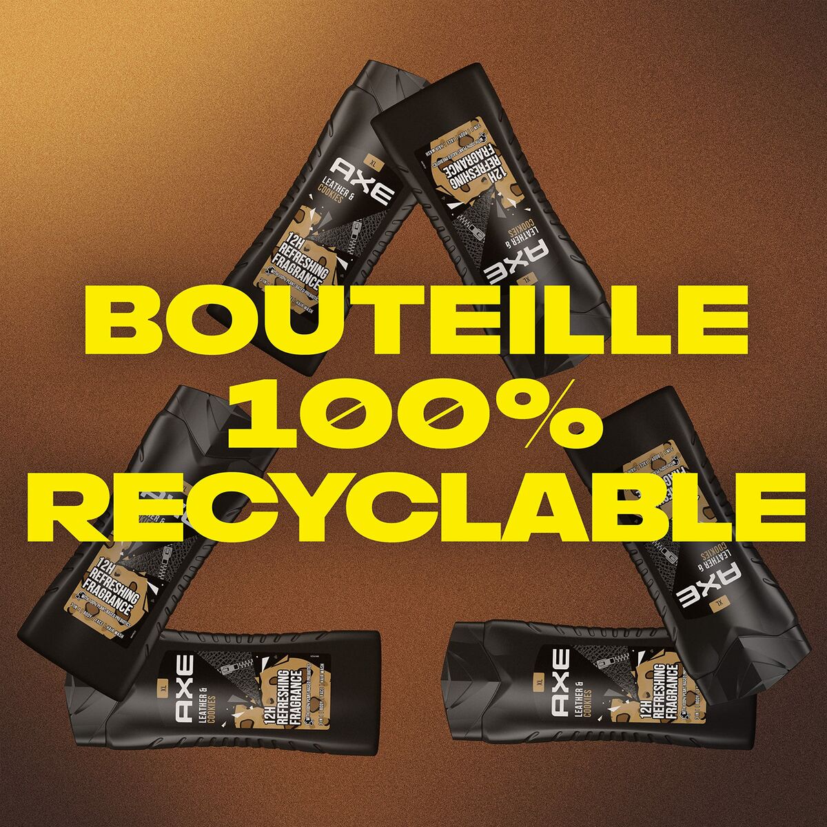 Shower Gel Axe LÆDER & COOKIES 400 ml til mænd hudplejeemballage