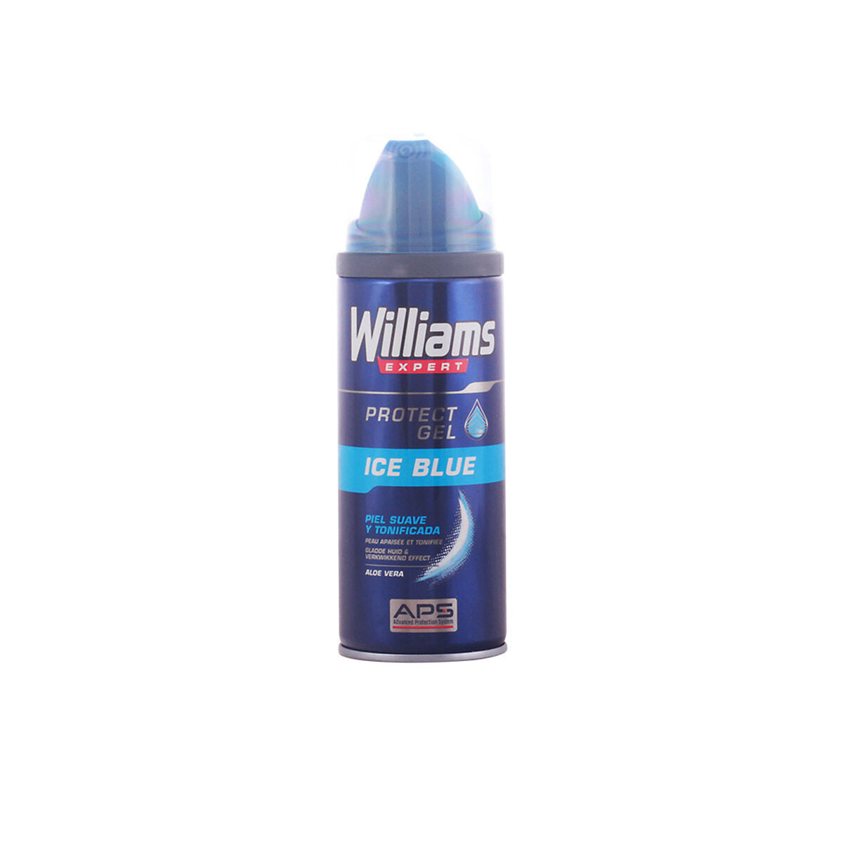 Shaving Gel Ice Blue Williams (200 ml) til mænd hudplejeemballage
