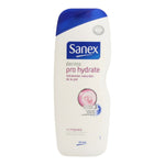 Fugtgivende Shower Gel Sanex Pro Hydrate 600 ml hudplejeemballage