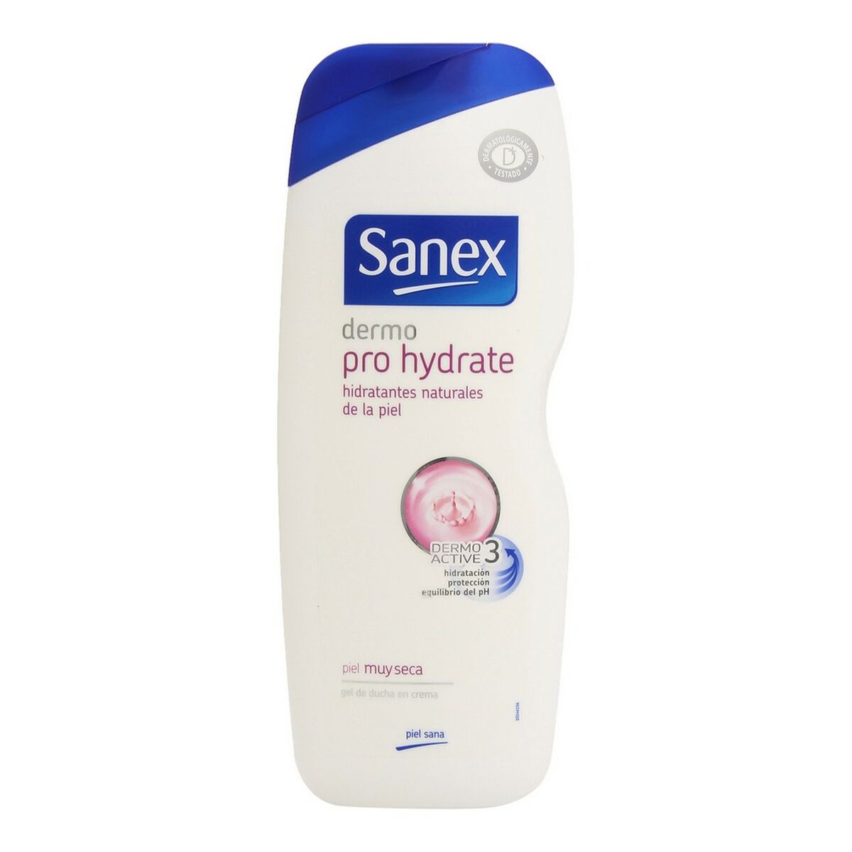 Fugtgivende Shower Gel Sanex Pro Hydrate 600 ml hudplejeemballage