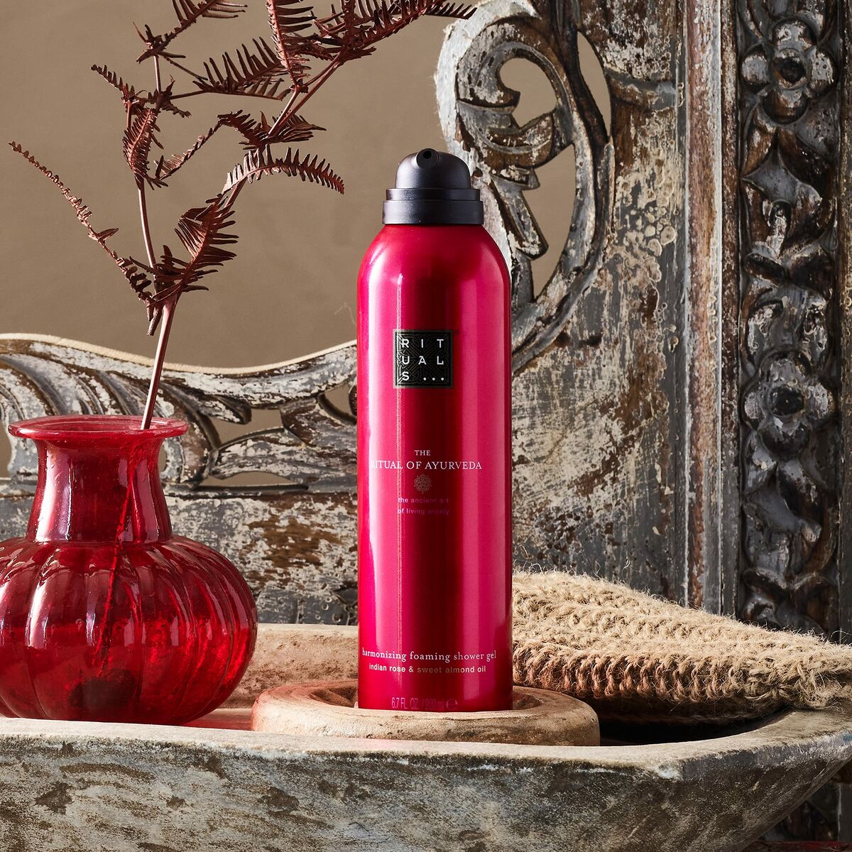 Shower Mousse Rituals The Ritual Of Ayurveda 200 ml produktemballage