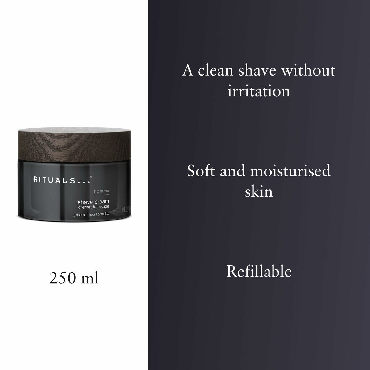 Moisturizing Lotion Rituals Homme 250 ml hudplejeemballage