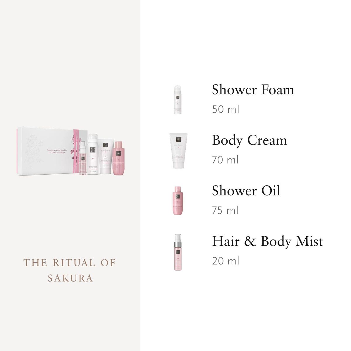 Kvinders kosmetiksæt Ritualer THE RITUAL OF SAKURA 4 stykker til kvinder produktemballage