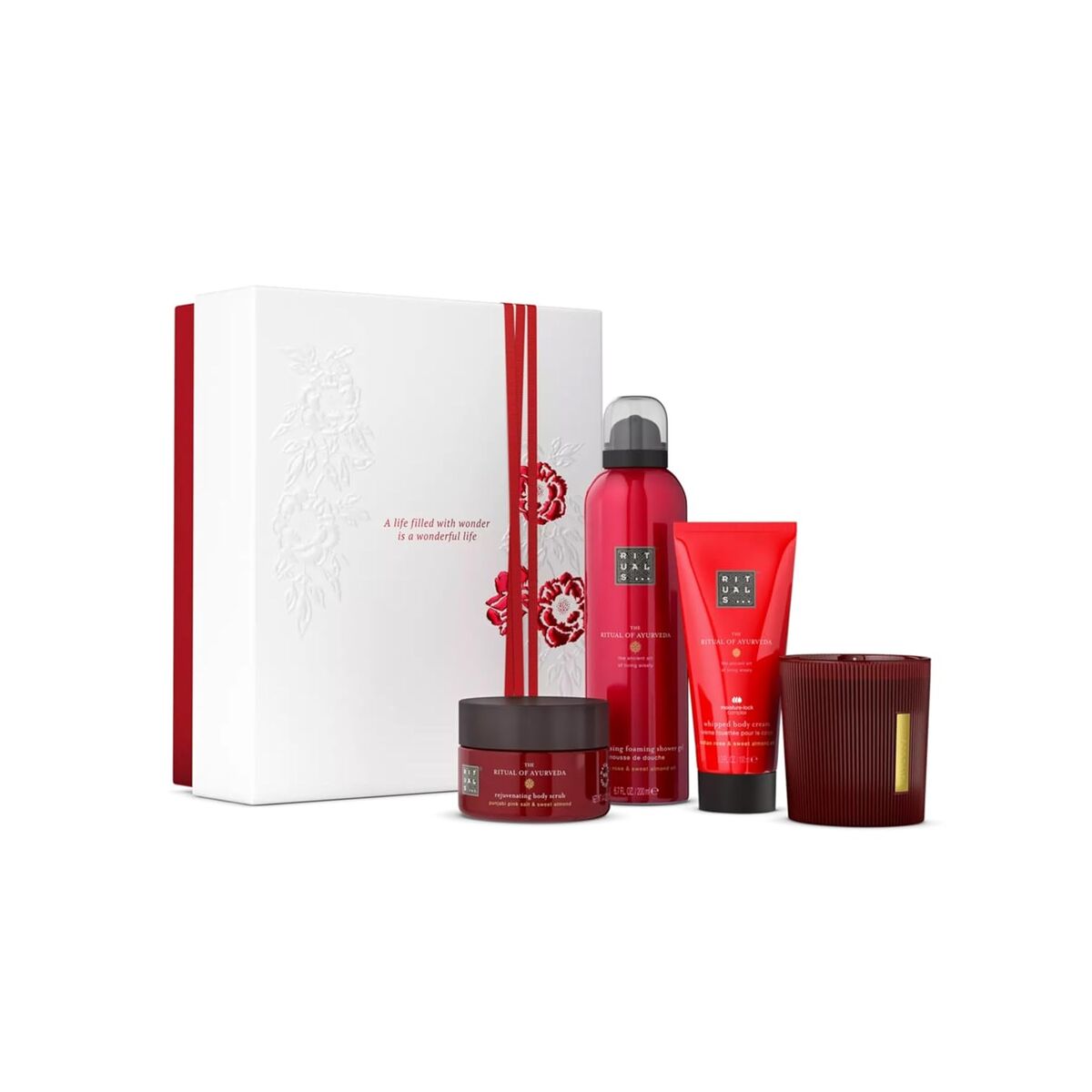 Bath Set Rituals THE RITUAL OF AYURVEDA 4 stykker til kvinder produktemballage