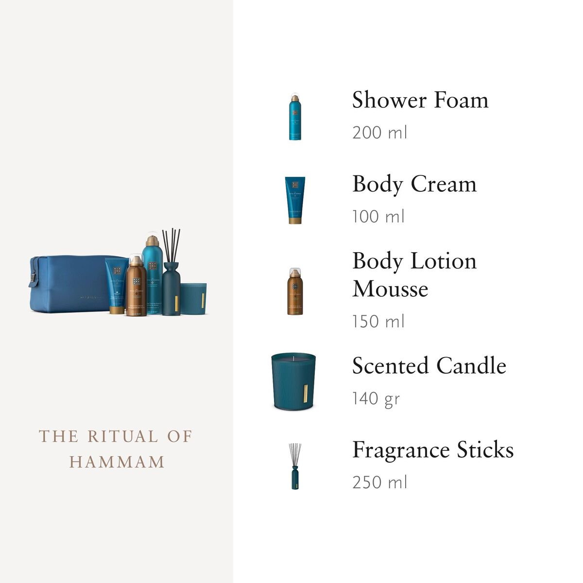 Kosmetisk sæt Rituals The Rituals Of Hammam 6 stykkers produktemballage