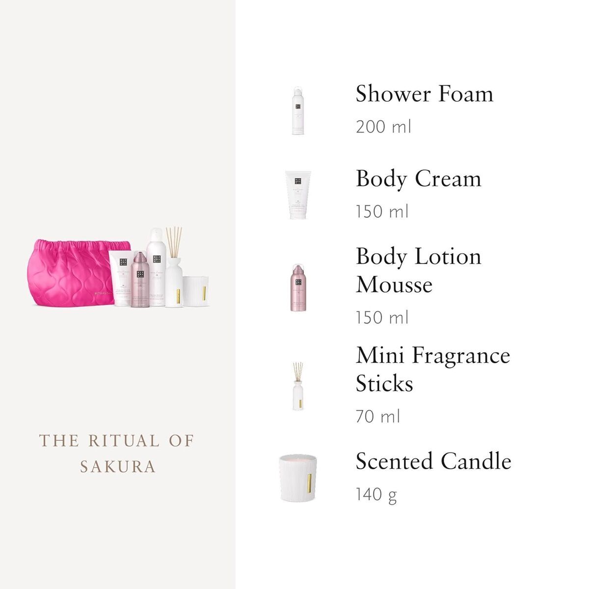 Kvinders kosmetiksæt Ritualer THE RITUAL OF SAKURA 5 stykkers produktemballage