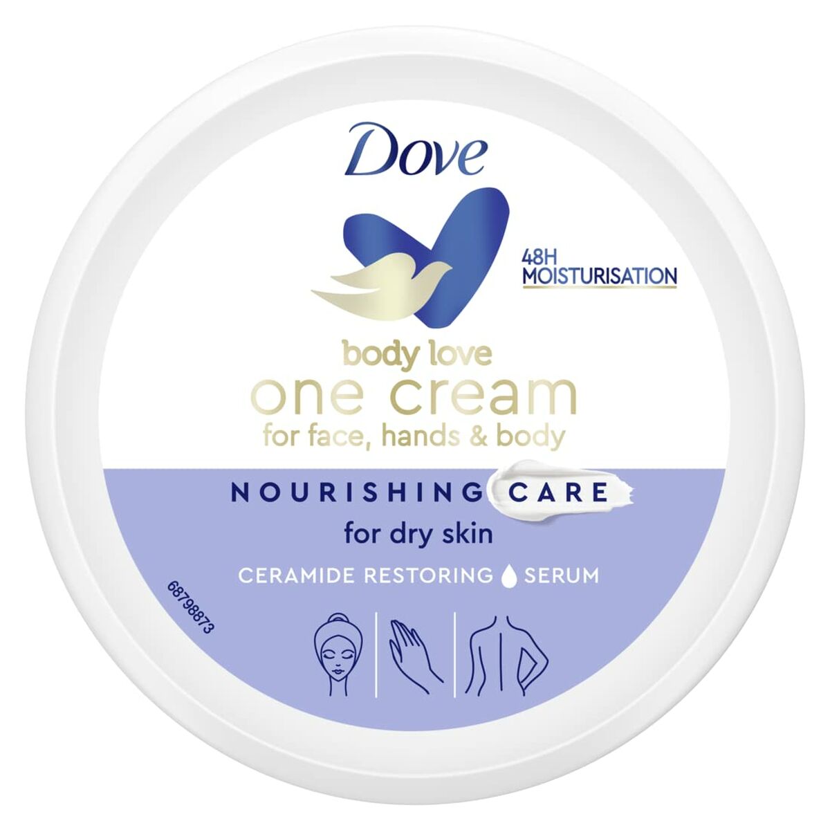 Body Cream Dove Body Love 250 ml til kvinder hudpleje emballage